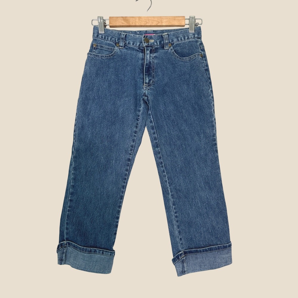 Y2K Vintage Denimโ Capris BB Jeans Juniors 3, Low Rise Cuffed Lizzie Maguire